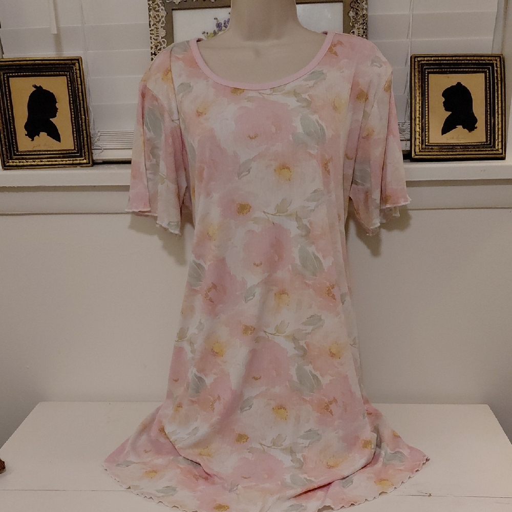 Flora Nikrooz Floral Ribbed Nightie